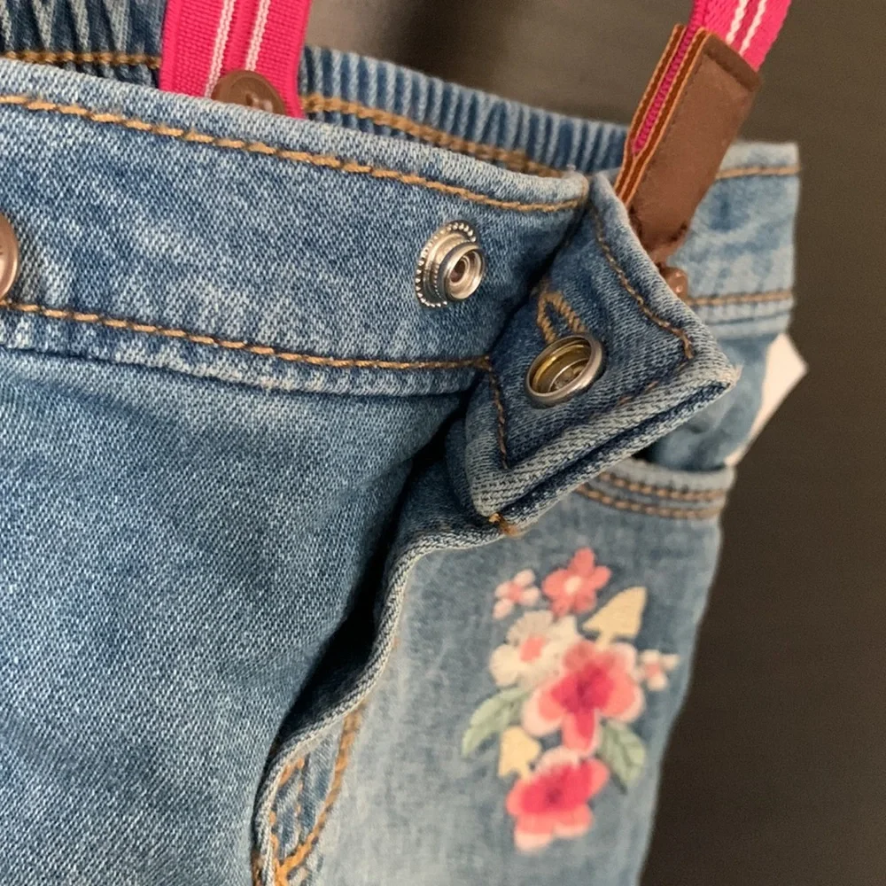 OshKosk B’Gosh Embroidered Detachable Suspender Jeans